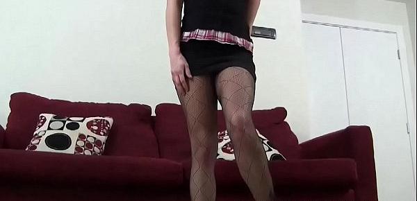  I want to feel your cock sliding up my fishnets JOI